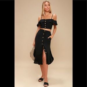 Lulu’s Malta Black Two-Piece Dress